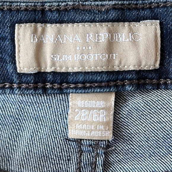 Banana Republic Factory Slim Bootcut Jeans Size 28/6R - Picture 7 of 14